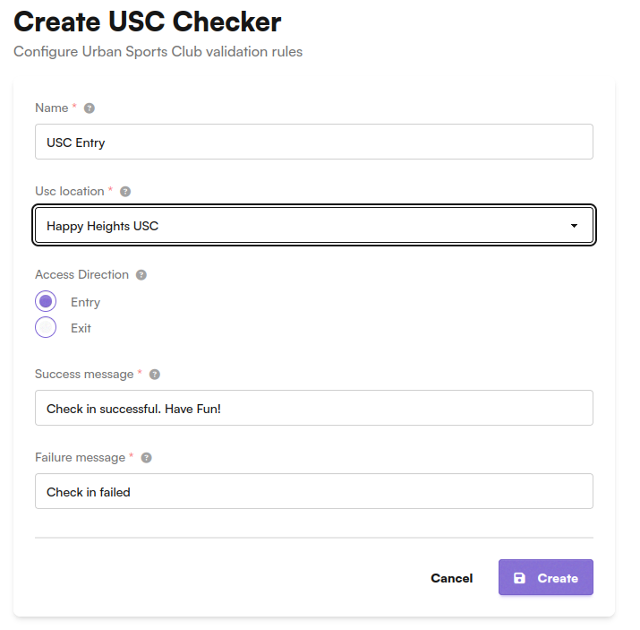 Create USC Checker